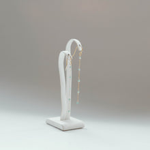 画像をギャラリービューアに読み込む, エメラルドチェーンピアス