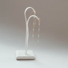 画像をギャラリービューアに読み込む, エメラルドチェーンピアス