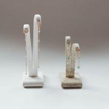 画像をギャラリービューアに読み込む, エメラルドチェーンピアス