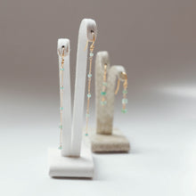 画像をギャラリービューアに読み込む, エメラルドチェーンピアス