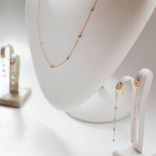 画像をギャラリービューアに読み込む, エメラルドチェーンピアス