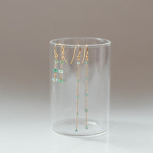 画像をギャラリービューアに読み込む, エメラルドチェーンピアス