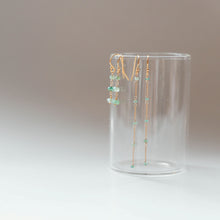 画像をギャラリービューアに読み込む, エメラルドチェーンピアス