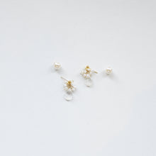 画像をギャラリービューアに読み込む, ブルームーンストーンのブーケピアス/ポスト