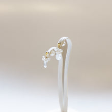 画像をギャラリービューアに読み込む, ブルームーンストーンのブーケピアス/ポスト