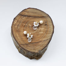 画像をギャラリービューアに読み込む, ブルームーンストーンのブーケピアス/ポスト