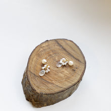 画像をギャラリービューアに読み込む, ブルームーンストーンのブーケピアス/ポスト