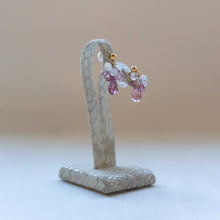 画像をギャラリービューアに読み込む, トルマリンとオパールのブーケピアス/ポスト