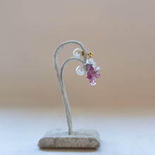 画像をギャラリービューアに読み込む, トルマリンとオパールのブーケピアス/ポスト