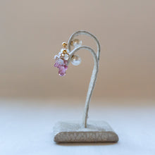 画像をギャラリービューアに読み込む, トルマリンとオパールのブーケピアス/ポスト