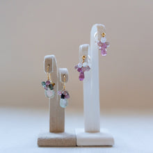 画像をギャラリービューアに読み込む, トルマリンとオパールのブーケピアス/ポスト