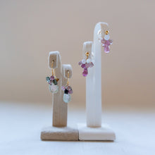 画像をギャラリービューアに読み込む, ウォーターメロントルマリン/ブーケピアス