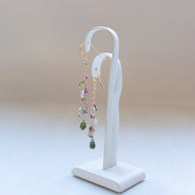 画像をギャラリービューアに読み込む, トルマリン チェーンピアス/グリーン