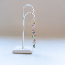 画像をギャラリービューアに読み込む, トルマリン チェーンピアス/グリーン