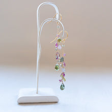 画像をギャラリービューアに読み込む, トルマリン チェーンピアス/グリーン