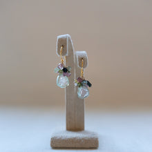 画像をギャラリービューアに読み込む, ウォーターメロントルマリン/ブーケピアス