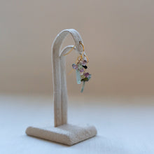 画像をギャラリービューアに読み込む, ウォーターメロントルマリン/ブーケピアス