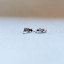 画像をギャラリービューアに読み込む, ウォーターメロントルマリン/ブーケピアス