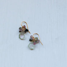 画像をギャラリービューアに読み込む, ウォーターメロントルマリン/ブーケピアス