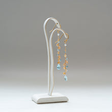 画像をギャラリービューアに読み込む, ✨NEW【11月の誕生石】ブルートパーズとシトリンのチェーンピアス