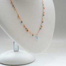 画像をギャラリービューアに読み込む, ✨NEW【11月誕生石】ブルートパーズ・リーフカット/粒々ネックレス