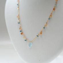 画像をギャラリービューアに読み込む, ✨NEW【11月誕生石】ブルートパーズ・リーフカット/粒々ネックレス