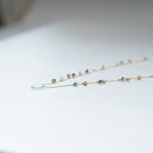 画像をギャラリービューアに読み込む, ✨NEW【11月誕生石】ブルートパーズ・リーフカット/粒々ネックレス