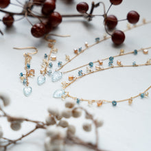 画像をギャラリービューアに読み込む, ✨NEW【11月誕生石】ブルートパーズ・リーフカット/粒々ネックレス