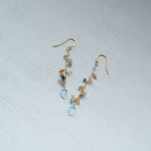 画像をギャラリービューアに読み込む, ✨NEW【11月の誕生石】ブルートパーズのリーフカット/チェーンピアス