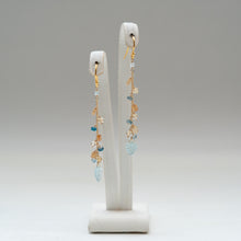 画像をギャラリービューアに読み込む, ✨NEW【11月の誕生石】ブルートパーズのリーフカット/チェーンピアス