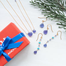 画像をギャラリービューアに読み込む, 【12月誕生石】タンザナイト ロングピアス