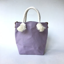 画像をギャラリービューアに読み込む, BRANCHES オリジナル トートバッグS *珊瑚刺繍入り*ウィステリア(白刺繍、白紐)