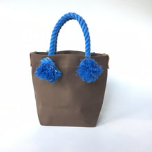 画像をギャラリービューアに読み込む, BRANCHES オリジナル トートバッグS *珊瑚刺繍入り*ココア(青刺繍、青紐)