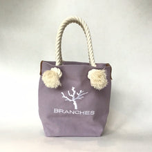 画像をギャラリービューアに読み込む, BRANCHES オリジナル トートバッグS *珊瑚刺繍入り*ウィステリア (白刺繍、白紐)