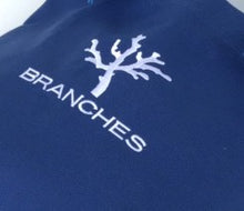 画像をギャラリービューアに読み込む, BRANCHES オリジナル トートバッグ *珊瑚刺繍入り*フラワーブルー(白刺繍、白紐)