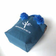 画像をギャラリービューアに読み込む, BRANCHES オリジナル トートバッグ *珊瑚刺繍入り*ミネラルブルー(白刺繍、青紐)