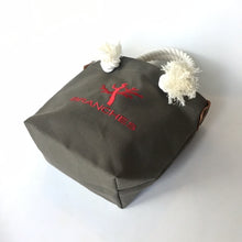 画像をギャラリービューアに読み込む, BRANCHES オリジナル トートバッグS *珊瑚刺繍入り*ダークグレー(赤刺繍、白紐)