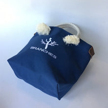 画像をギャラリービューアに読み込む, BRANCHES オリジナル トートバッグМ *珊瑚刺繍入り*インディゴ(白刺繍、白紐)