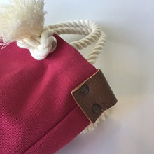 画像をギャラリービューアに読み込む, BRANCHES オリジナル トートバッグS *珊瑚刺繍入り*ホットピンク(グレー刺繍、白紐)