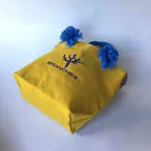 画像をギャラリービューアに読み込む, BRANCHES オリジナル トートバッグМ *珊瑚刺繍入り*マスタード(青刺繍、青紐)