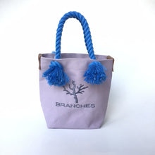 画像をギャラリービューアに読み込む, BRANCHES オリジナル トートバッグ *珊瑚刺繍入り*ウィステリア(グレー刺繡、青紐)