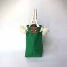 画像をギャラリービューアに読み込む, BRANCHES オリジナル トートバッグ *珊瑚刺繍入り*モスグリーン(グレー刺繍、白紐)