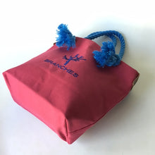 画像をギャラリービューアに読み込む, BRANCHES オリジナル トートバッグМ *珊瑚刺繍入り*ホットピンク(青刺繍、青紐)