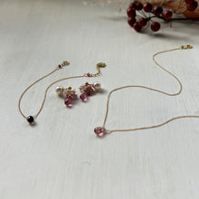 画像をギャラリービューアに読み込む, トルマリンとオパールのブーケピアス/ポスト