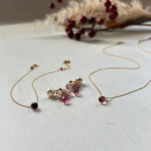 画像をギャラリービューアに読み込む, トルマリンとオパールのブーケピアス/ポスト