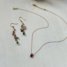 画像をギャラリービューアに読み込む, トルマリン チェーンピアス/グリーン