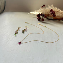 画像をギャラリービューアに読み込む, トルマリン チェーンピアス/グリーン