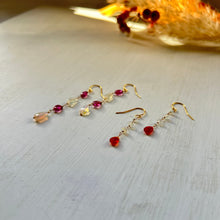 画像をギャラリービューアに読み込む, オパールとトルマリンのピアス