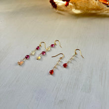 画像をギャラリービューアに読み込む, オパールとトルマリンのピアス