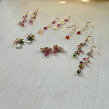 画像をギャラリービューアに読み込む, トルマリン チェーンピアス/グリーン